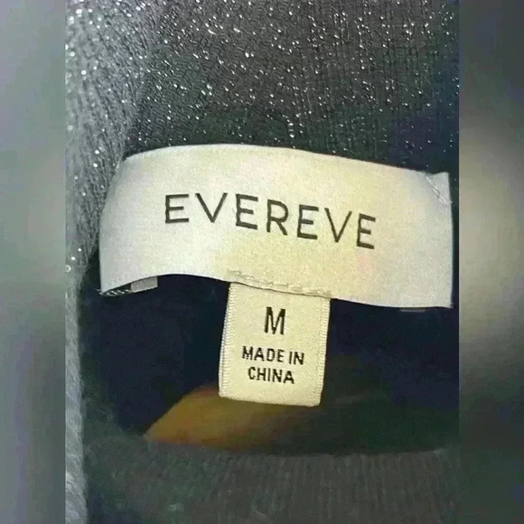 Evereve Mock Neck Sparkly Sweater M - Picture 5 of 9
